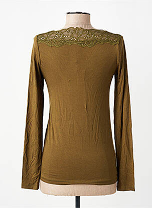 Top tissage jersey manches longues vert SOYACONCEPT femme