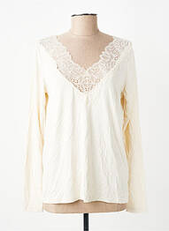 Top stretch manches longues beige SOYACONCEPT femme