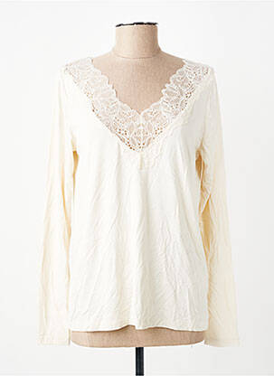 Top stretch manches longues beige SOYACONCEPT femme