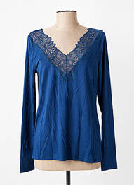 Top stretch manches longues bleu SOYACONCEPT femme