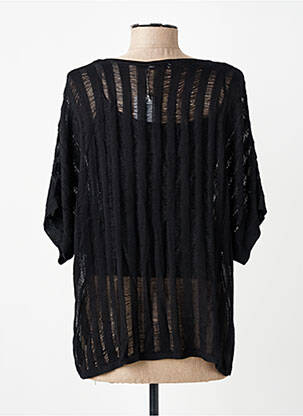 Pull col v manches courtes noir TIFFOSI femme