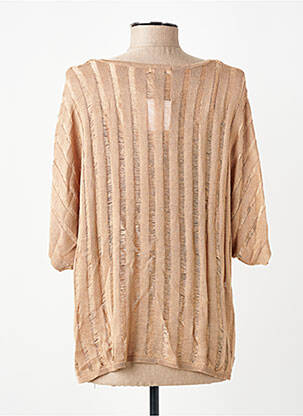Pull col v manches courtes beige TIFFOSI femme