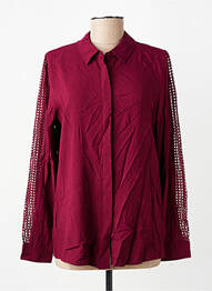 Chemisier coupe droite manches longues rouge SOYACONCEPT femme