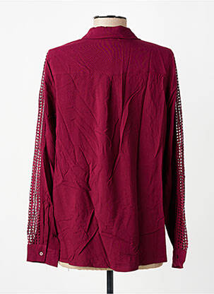 Chemisier coupe droite manches longues rouge SOYACONCEPT femme