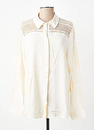 Chemisier coupe droite manches longues beige SOYACONCEPT femme