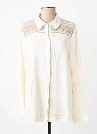 Chemisier coupe droite manches longues beige SOYACONCEPT femme