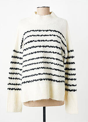 Pull coupe droite manches longues beige LE TEMPS DES CERISES femme