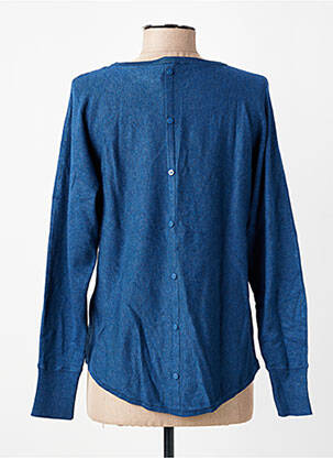 Pull tissage chiné manches longues bleu SOYACONCEPT femme