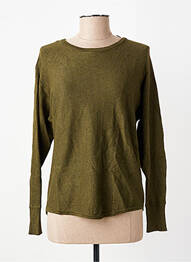 Pull tissage chiné manches longues vert SOYACONCEPT femme