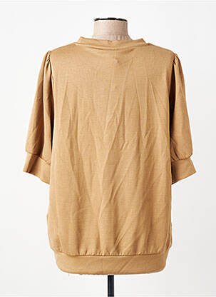 Sweat-shirt stretch manches courtes beige SOYACONCEPT femme
