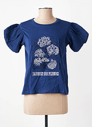 T-shirt stretch manches courtes bleu TIFFOSI femme