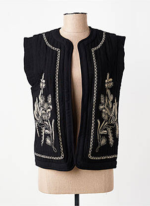Gilet sans manche coupe droite noir SOYACONCEPT femme
