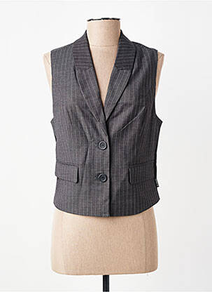 Gilet sans manche poches gris LE TEMPS DES CERISES femme