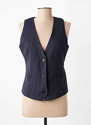 Gilet sans manche poches bleu SOYACONCEPT femme