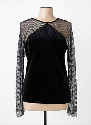 Top col rond manches longues noir SALSA femme