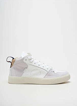 Baskets matière lisse talon plat jusqu'à 3cm blanc ECTOR femme