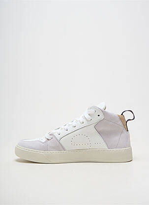 Baskets matière lisse talon plat jusqu'à 3cm blanc ECTOR femme