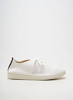 Baskets bout rond talon plat jusqu'à 3cm blanc ECTOR femme