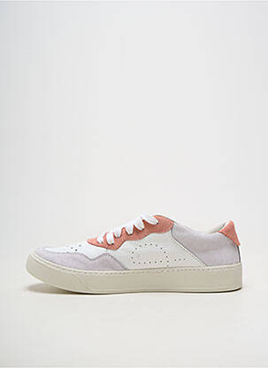 Baskets bout rond talon plat jusqu'à 3cm blanc ECTOR femme