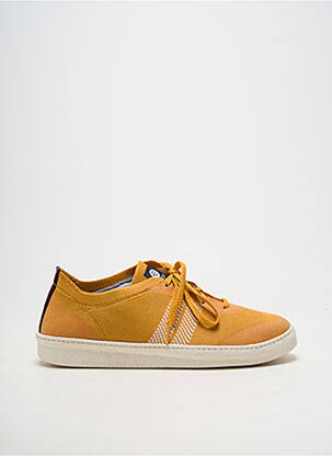 Baskets bout rond talon plat jusqu'à 3cm orange ECTOR femme