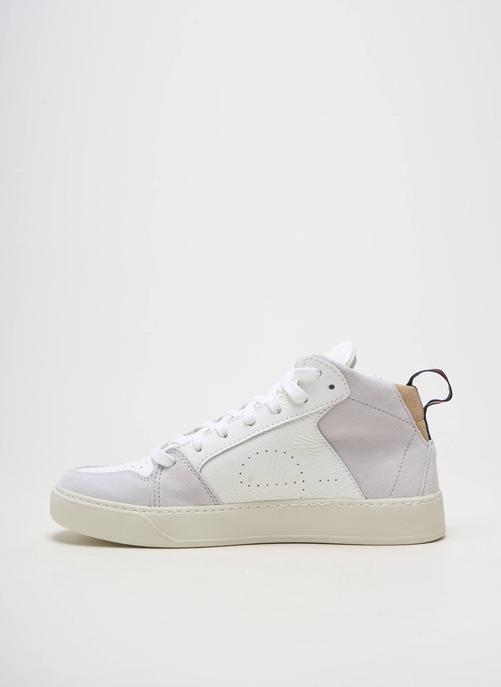 Baskets matière lisse talon plat jusqu'à 3cm blanc ECTOR femme