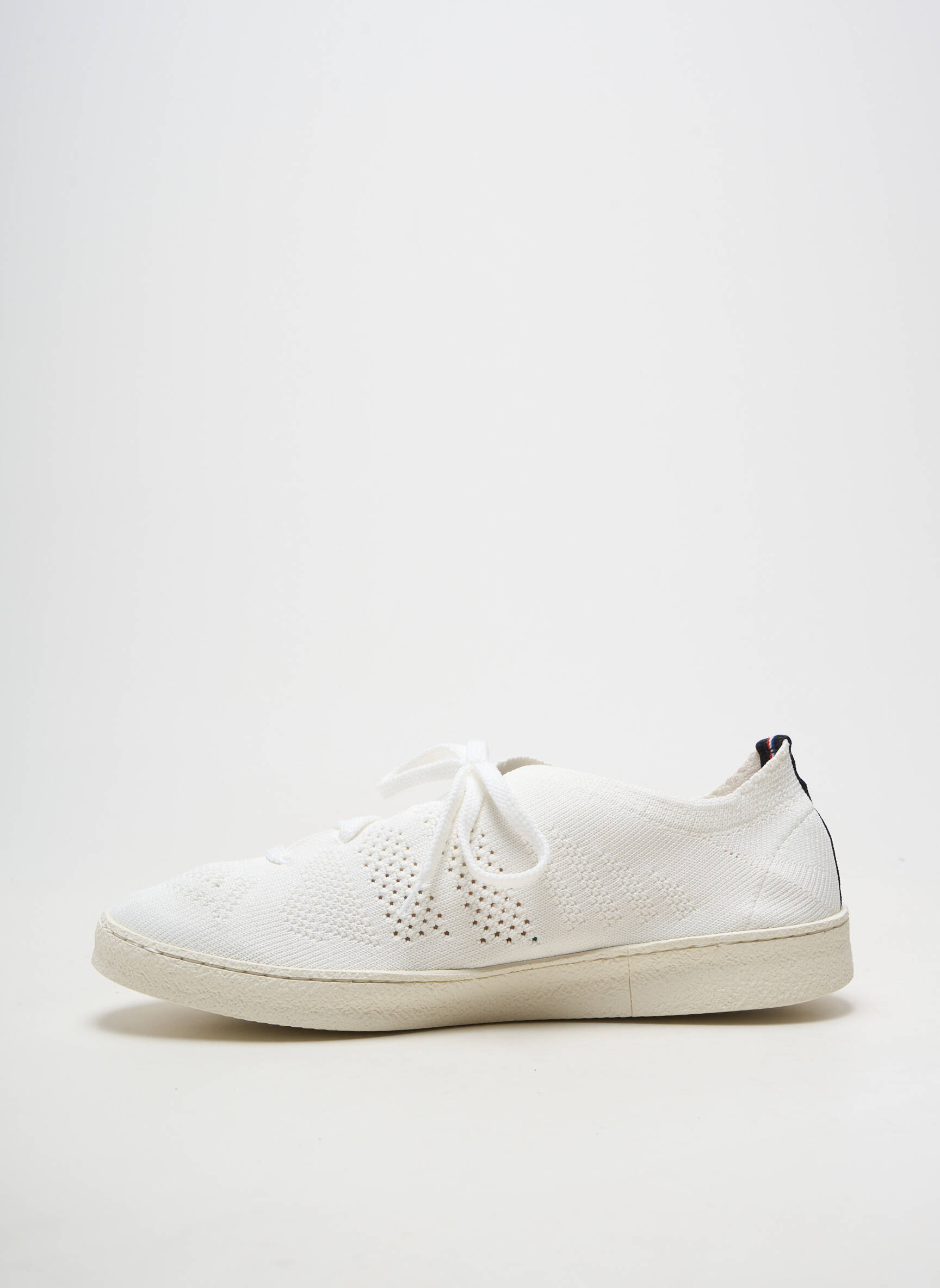 Baskets bout rond talon plat jusqu'à 3cm blanc ECTOR femme