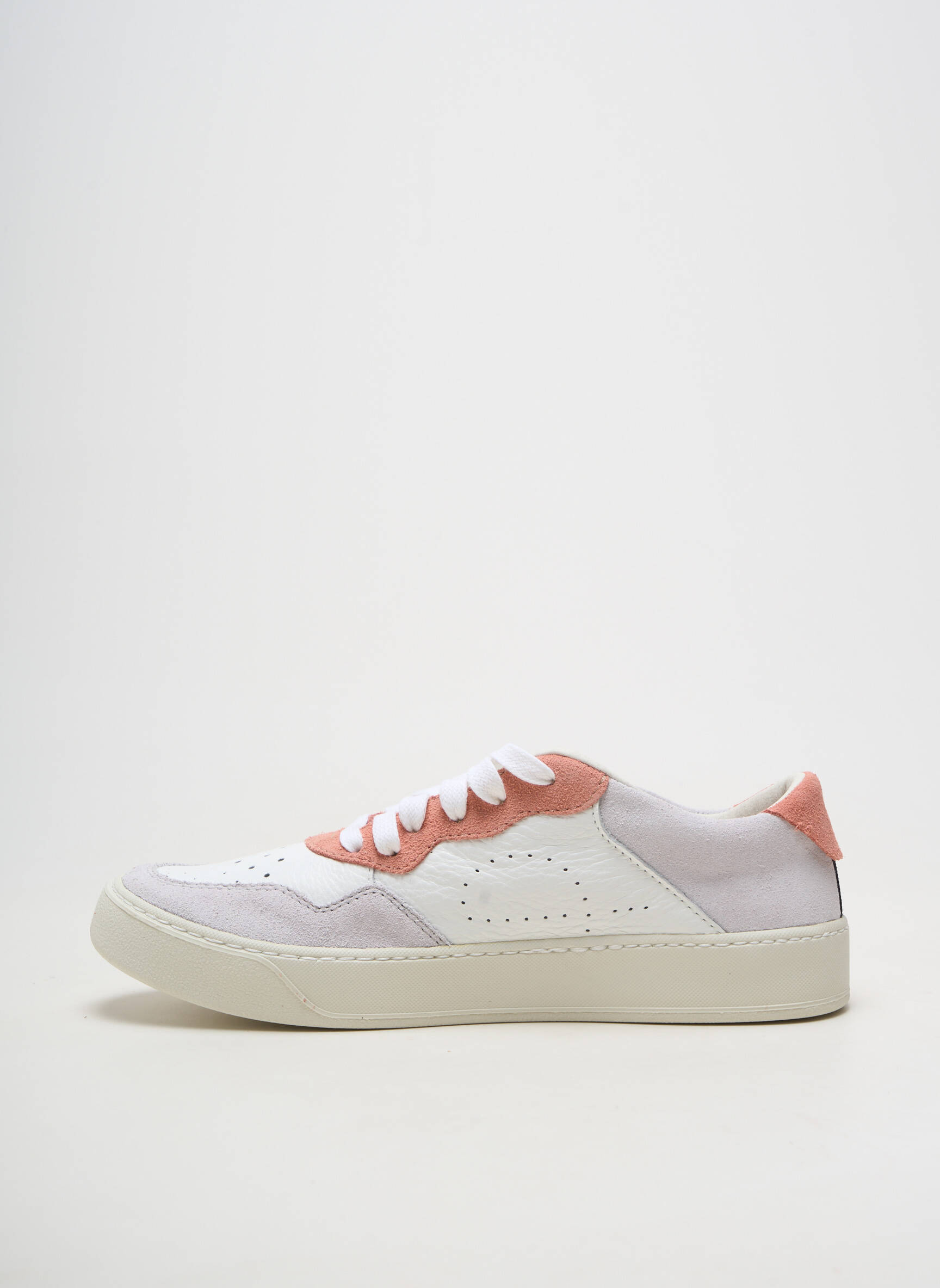 Baskets bout rond talon plat jusqu'à 3cm blanc ECTOR femme