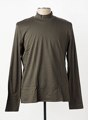 Sous-pull coupe cintrée manches longues vert DESOTO homme