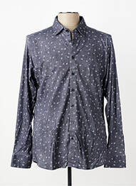 Chemise manches longues imprimé fantaisie bleu DESOTO homme