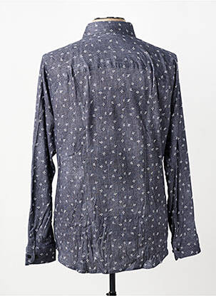Chemise manches longues imprimé fantaisie bleu DESOTO homme