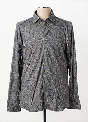 Chemise manches longues imprimé fantaisie vert DESOTO homme