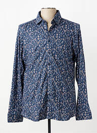 Chemise manches longues coupe cintrée bleu DESOTO homme