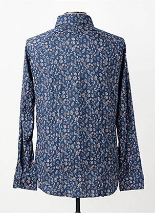 Chemise manches longues coupe cintrée bleu DESOTO homme