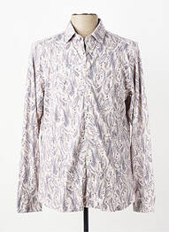 Chemise manches longues coupe cintrée beige DESOTO homme