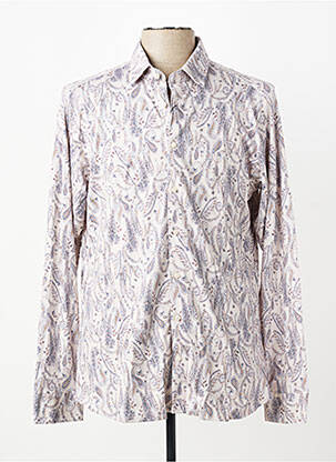 Chemise manches longues coupe cintrée beige DESOTO homme