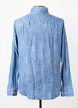 Chemise manches longues imprimé fantaisie bleu DESOTO homme
