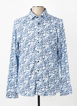 Chemise manches longues coupe cintrée bleu DESOTO homme