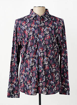 Chemise manches longues imprimé fleurs bleu DESOTO homme