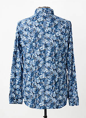 Chemise manches longues coupe cintrée bleu DESOTO homme