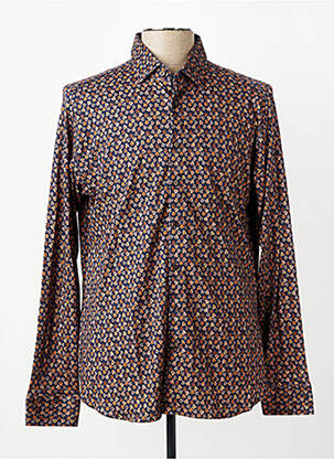 Chemise manches longues imprimé fleurs bleu DESOTO homme