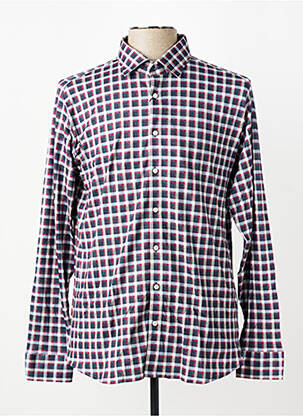 Chemise manches longues imprimé carreaux rouge DESOTO homme