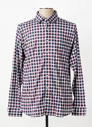 Chemise manches longues imprimé carreaux rouge DESOTO homme