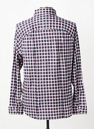 Chemise manches longues imprimé carreaux rouge DESOTO homme