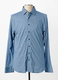 Chemise manches longues imprimé fantaisie bleu DESOTO homme