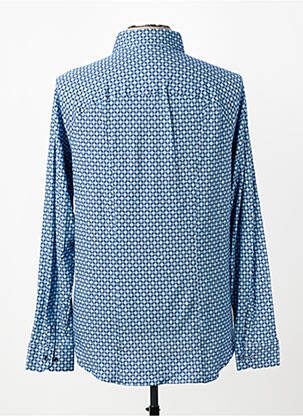 Chemise manches longues imprimé fantaisie bleu DESOTO homme