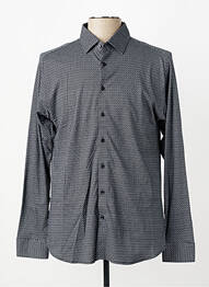 Chemise manches longues imprimé fantaisie noir DESOTO homme