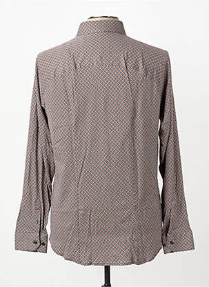 Chemise manches longues coupe cintrée marron DESOTO homme