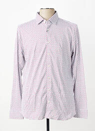 Chemise manches longues coupe cintrée rouge DESOTO homme