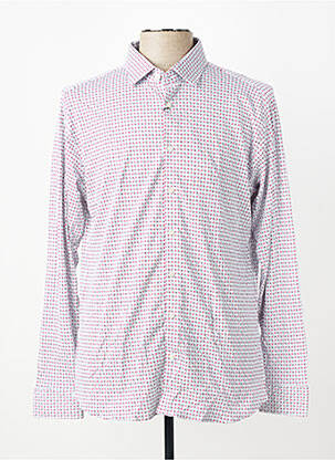 Chemise manches longues coupe cintrée rouge DESOTO homme