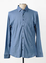 Chemise manches longues imprimé fantaisie bleu DESOTO homme